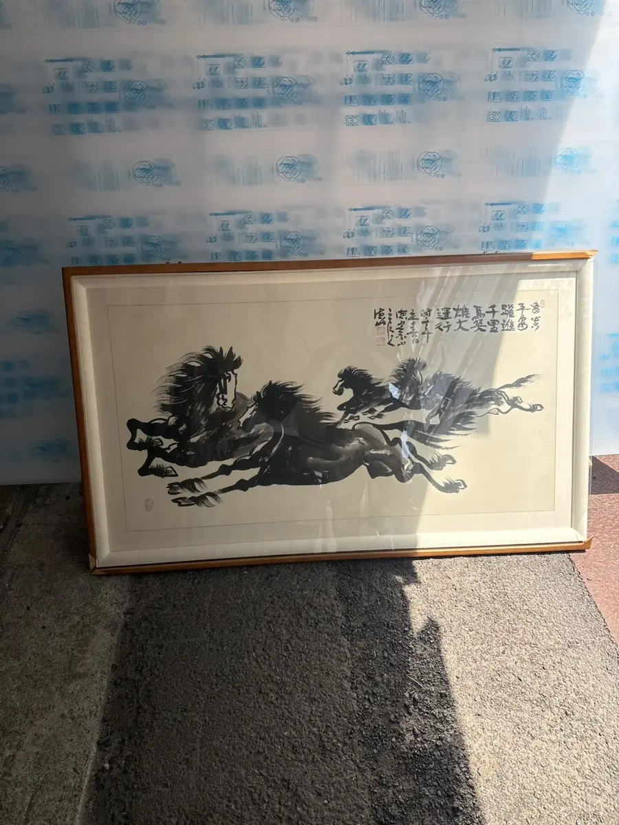 20년 된 붓글씨 말 그림 재표구, 한화비즈메트로2차 사무실 현장 사진 4