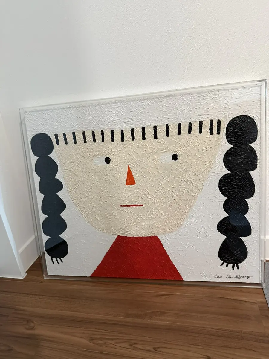 대형 그림 액자 아크릴 표구와 벽걸이 설치 현장 사진 4
